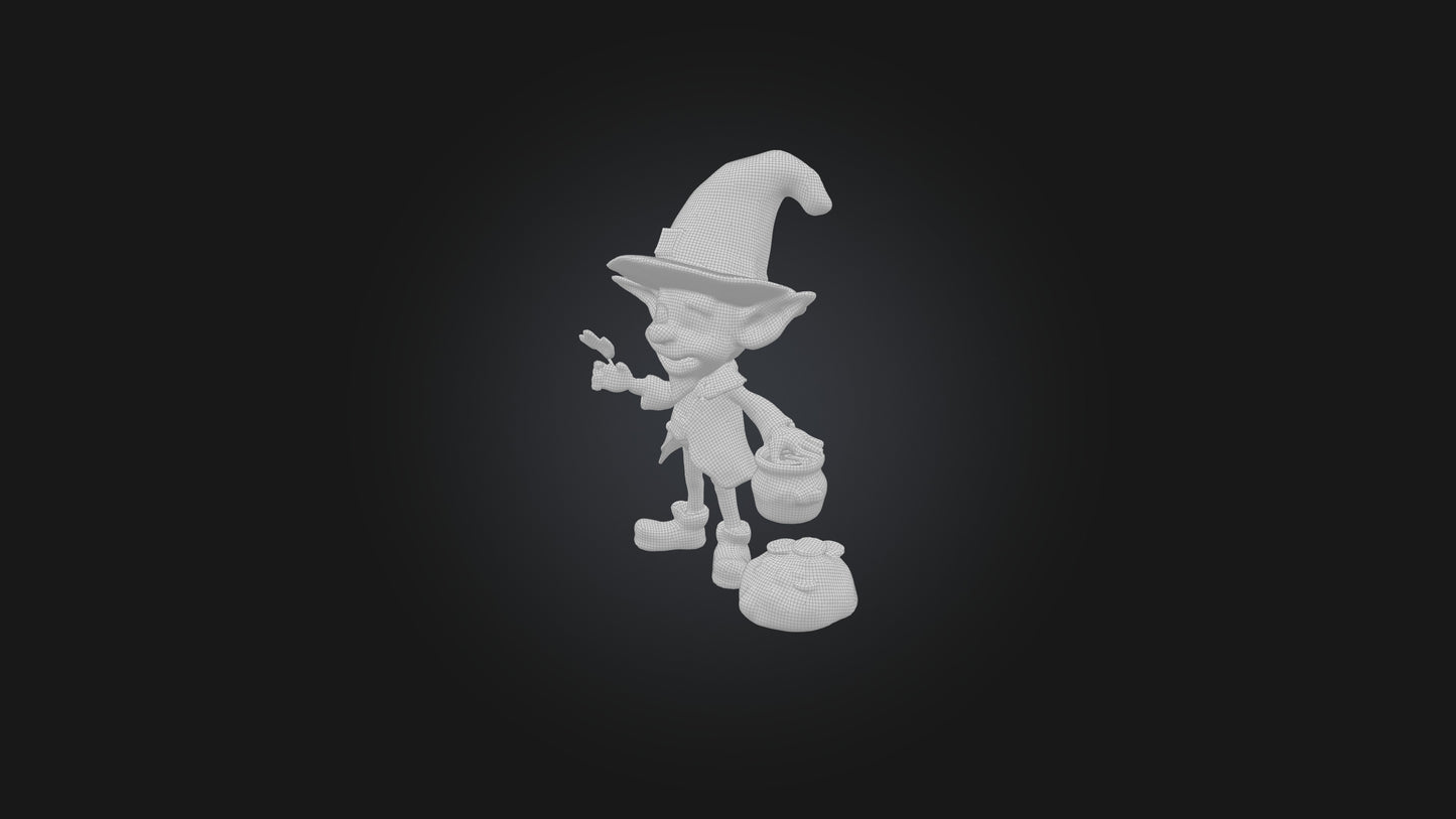 3D model Cartoon Leprechaun VR / AR / low-poly