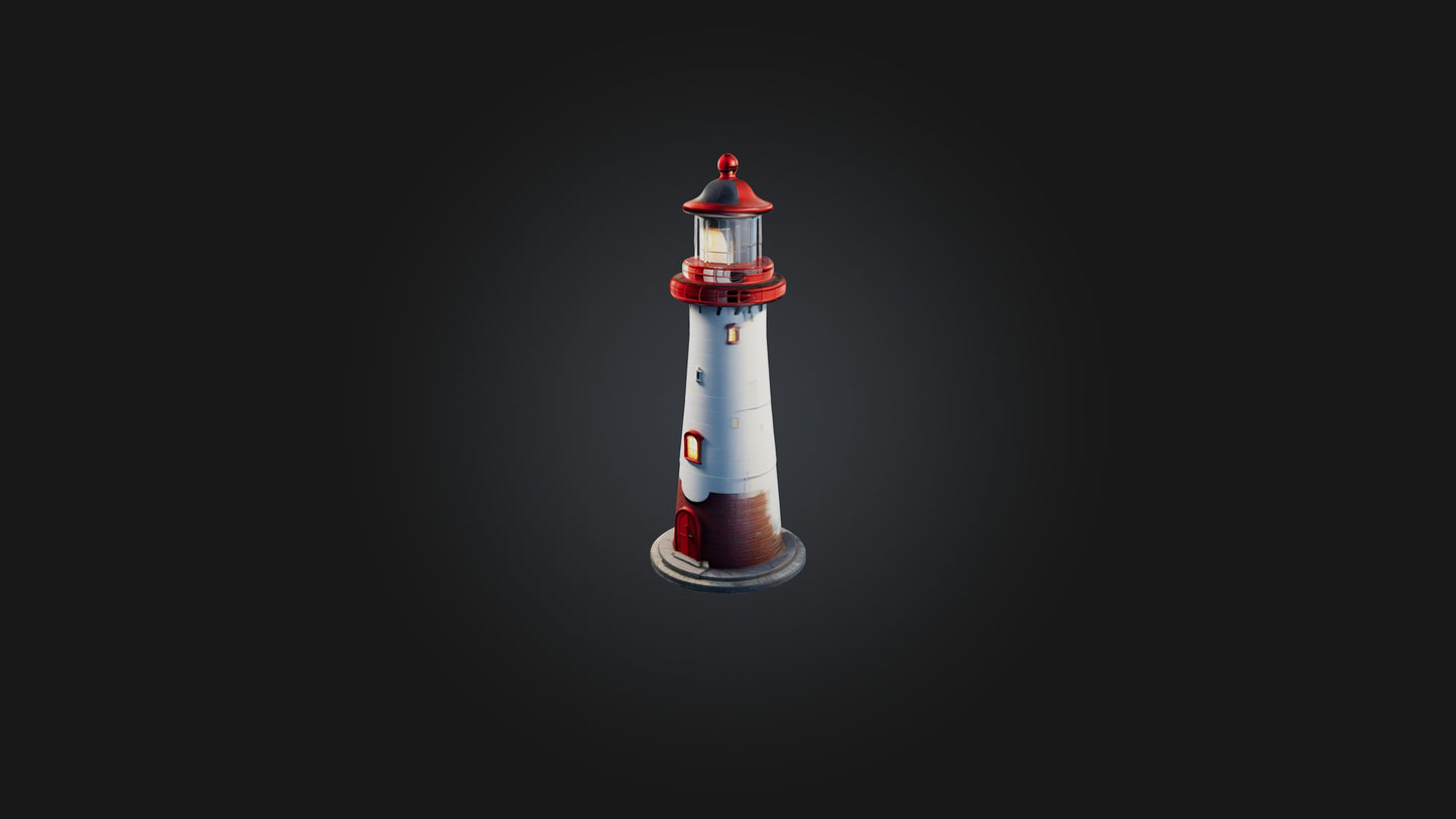 Cartoon Lighthouse 3D model