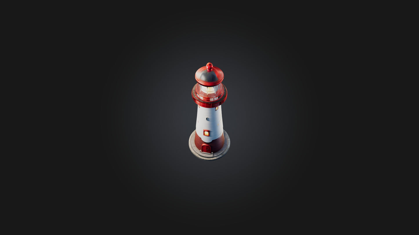 Cartoon Lighthouse 3D model