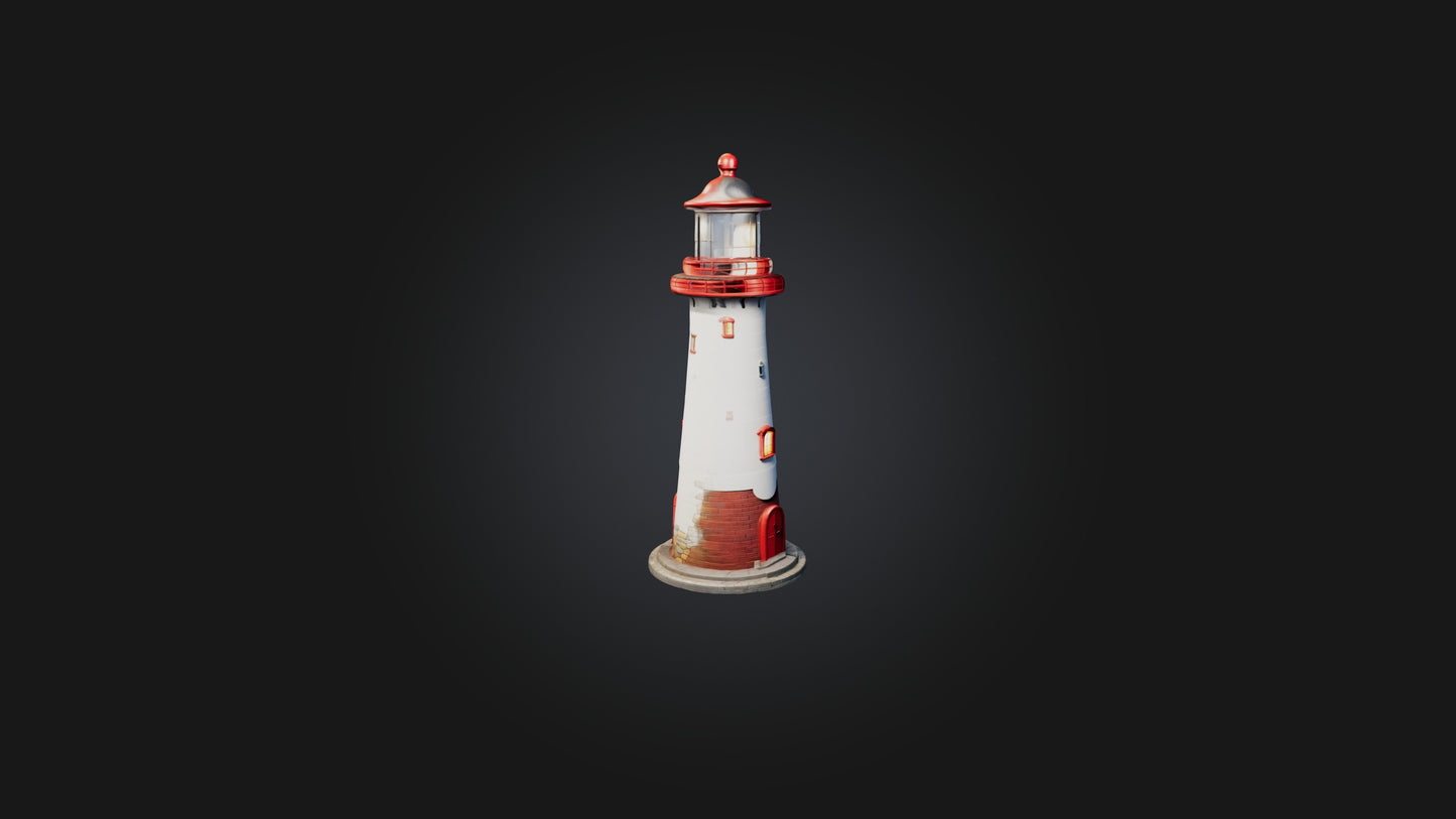Cartoon Lighthouse 3D model