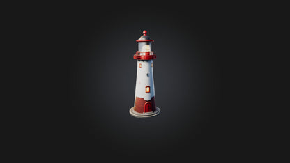 Cartoon Lighthouse 3D model