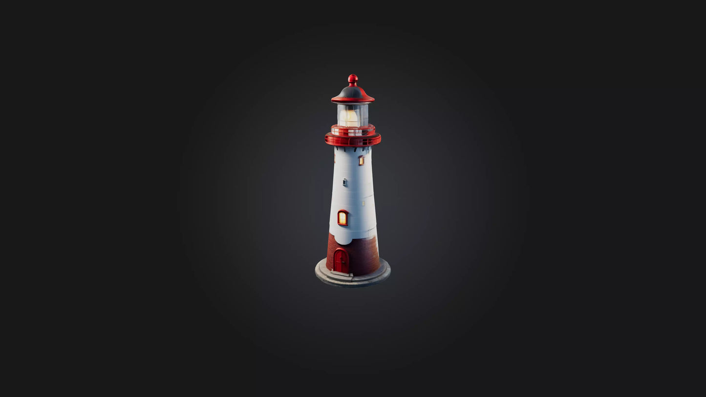 Cartoon Lighthouse 3D model