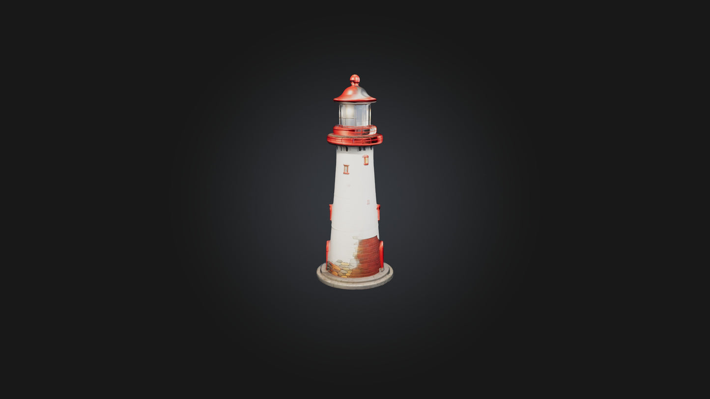 Cartoon Lighthouse 3D model