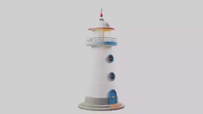 Cartoon Lighthouse model 3D model