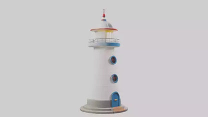 Cartoon Lighthouse model 3D model
