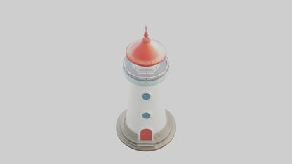 Cartoon Lighthouse model 3D model
