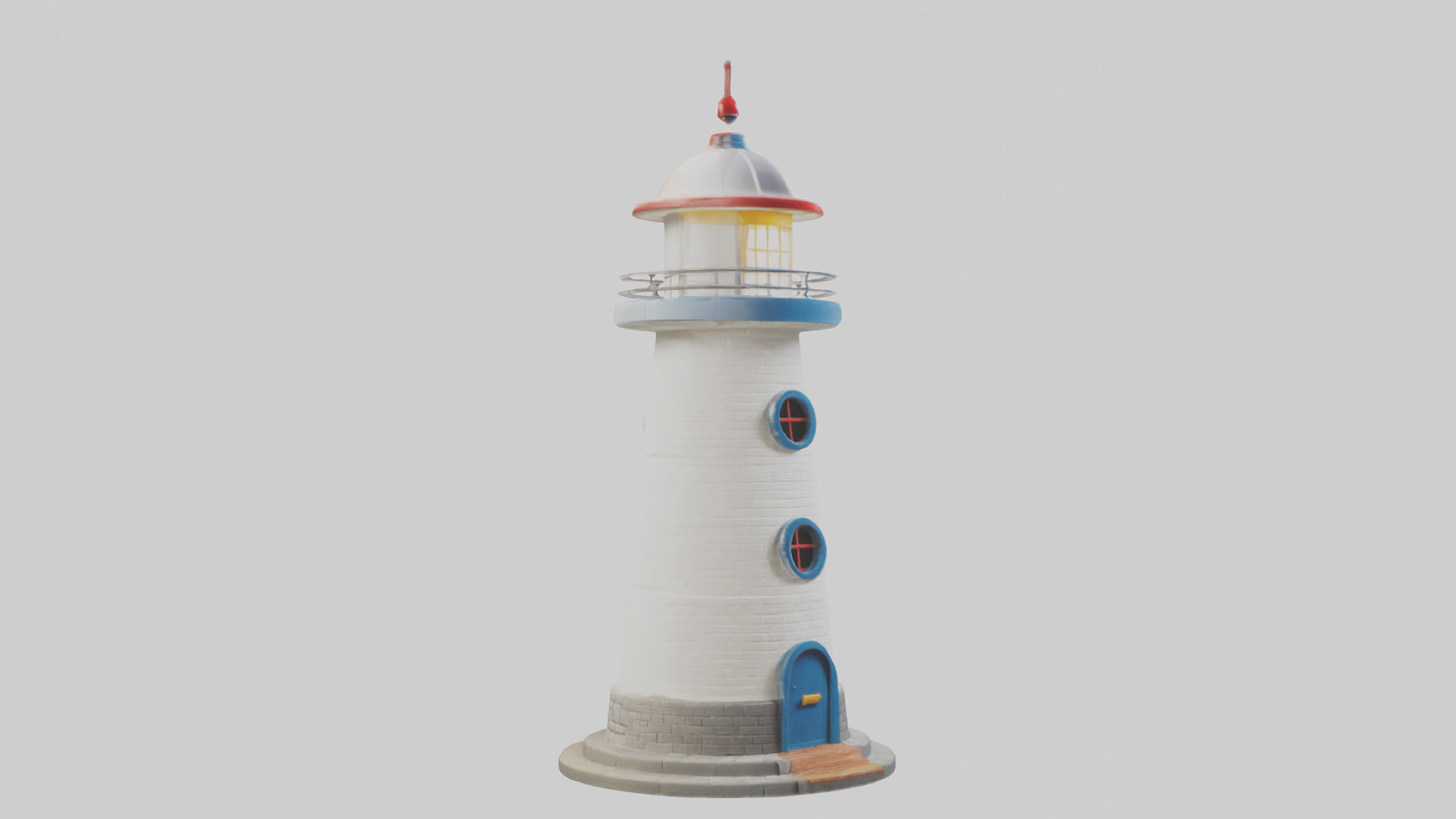 Cartoon Lighthouse model 3D model