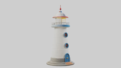 Cartoon Lighthouse model 3D model