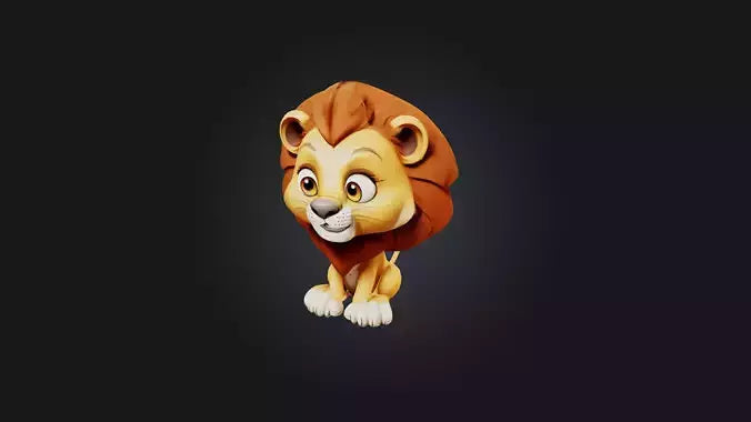 Cartoon Lion 3D model