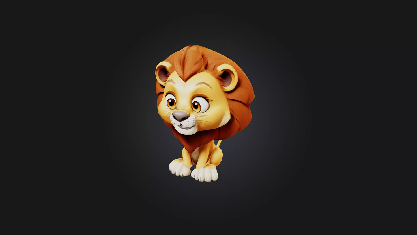 Cartoon Lion 3D model