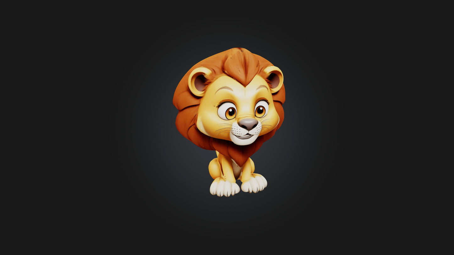Cartoon Lion 3D model
