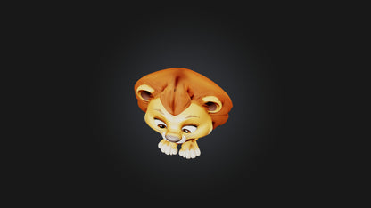 Cartoon Lion 3D model