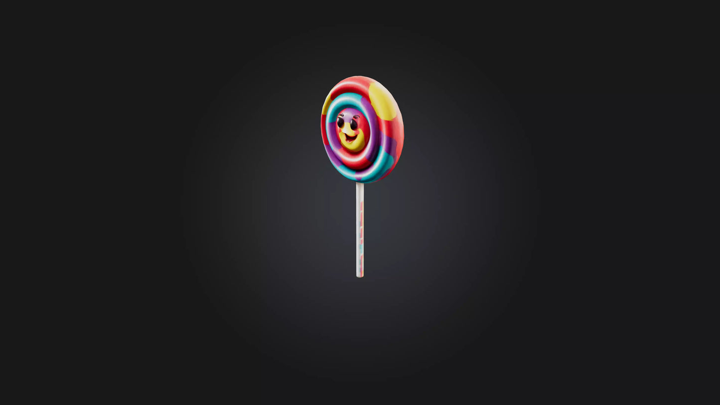 Cartoon Lollipop 3D model