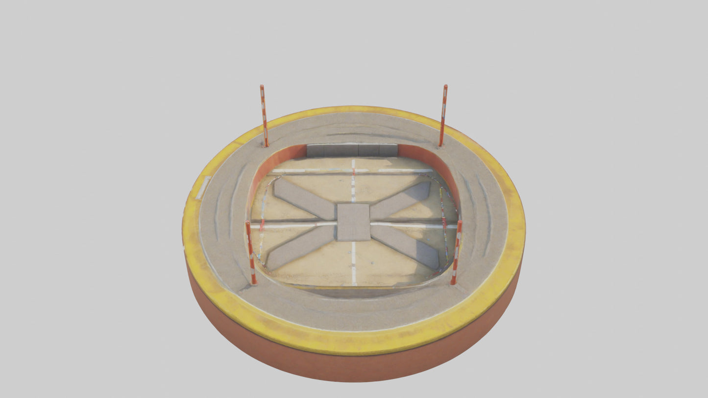 Cartoon Long Jump Pit model 3D model