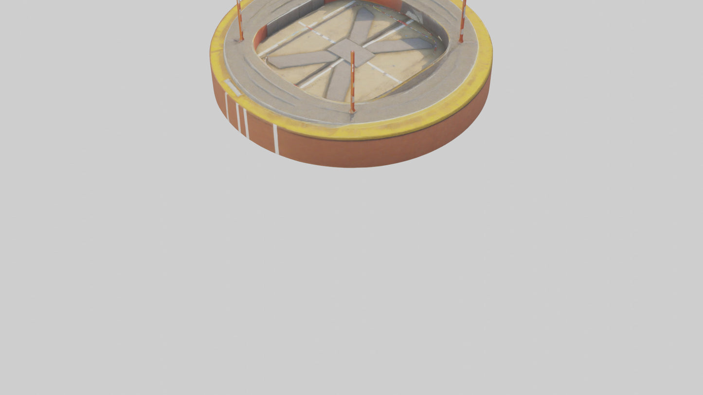 Cartoon Long Jump Pit model 3D model