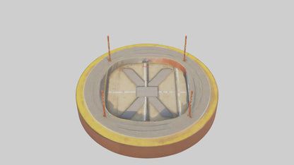 Cartoon Long Jump Pit model 3D model