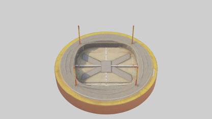 Cartoon Long Jump Pit model 3D model