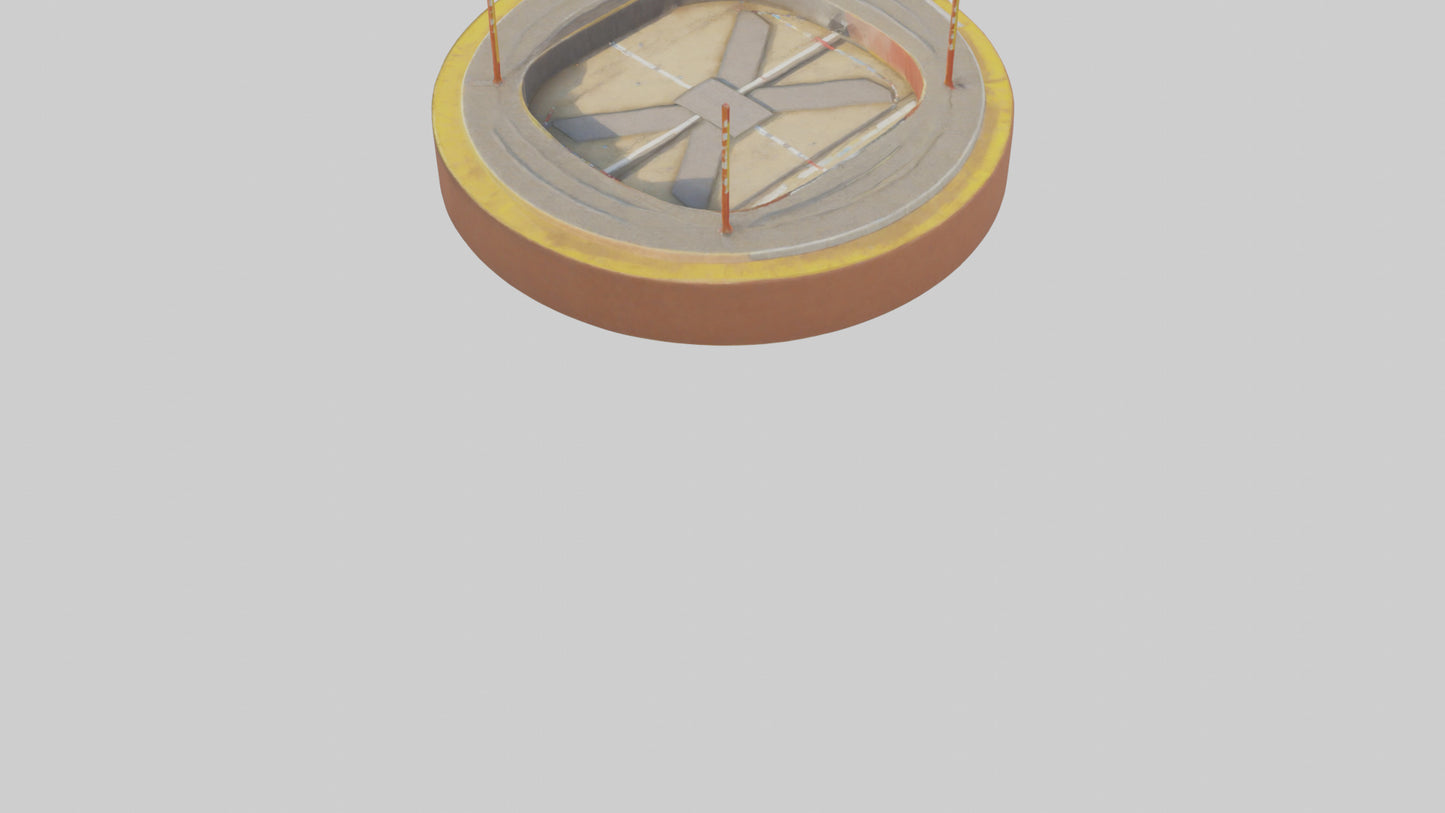 Cartoon Long Jump Pit model 3D model