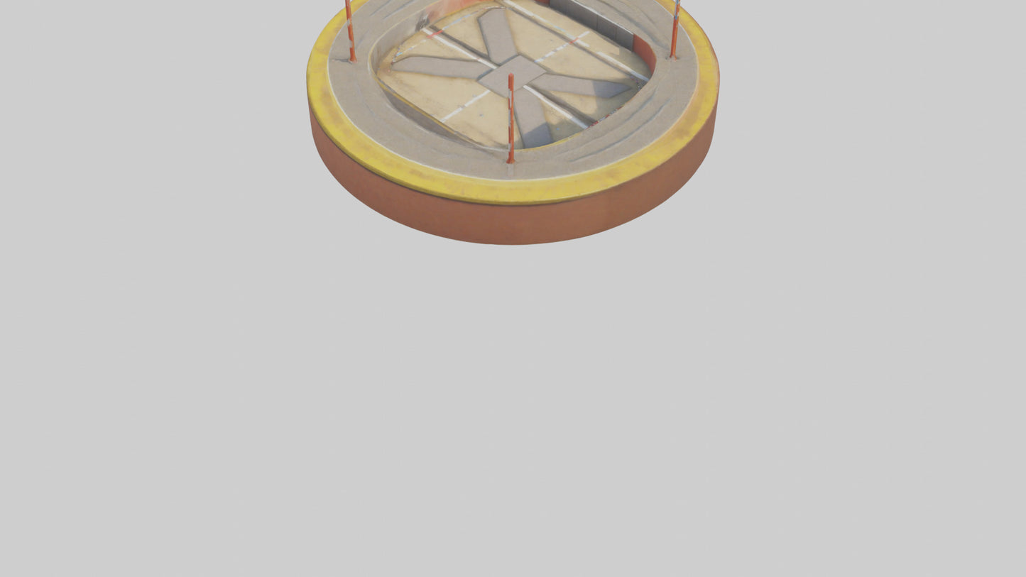 Cartoon Long Jump Pit model 3D model