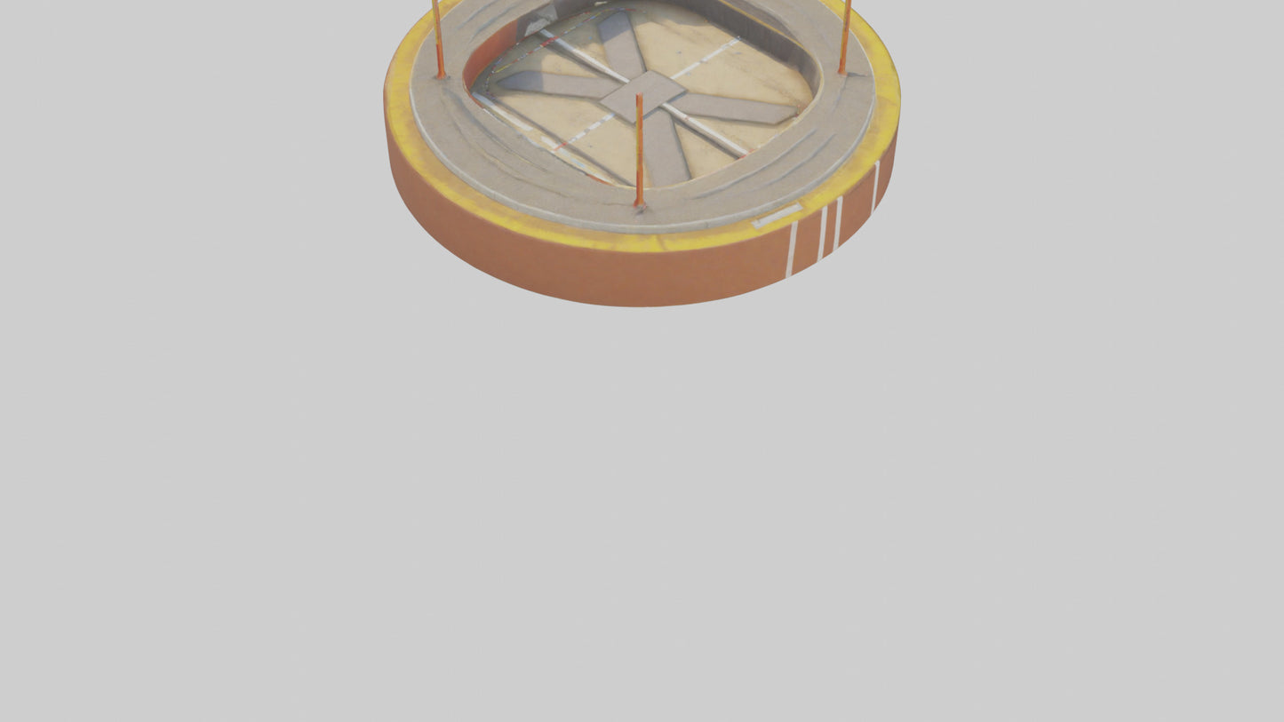 Cartoon Long Jump Pit model 3D model