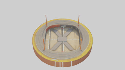 Cartoon Long Jump Pit model 3D model