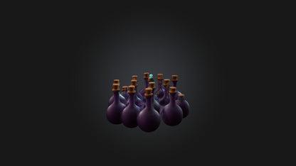 Cartoon Magic Potions 3D model