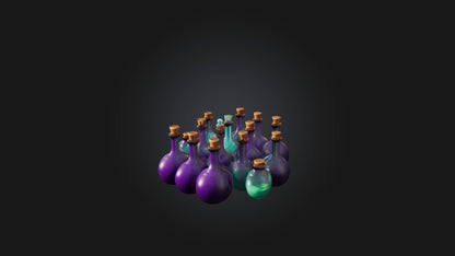 Cartoon Magic Potions 3D model
