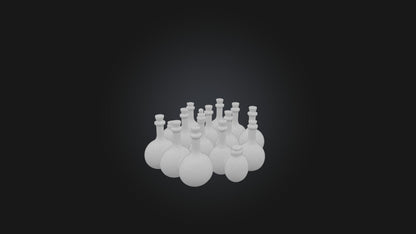 Cartoon Magic Potions 3D model