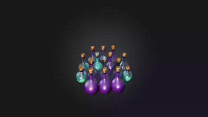 Cartoon Magic Potions 3D model
