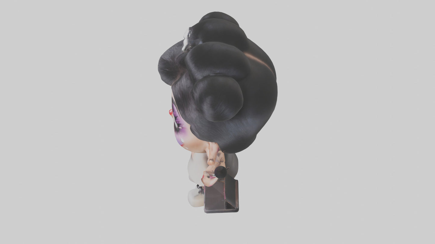 Cartoon Makeup Artist model 2 3D model