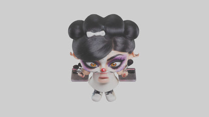 Cartoon Makeup Artist model 2 3D model