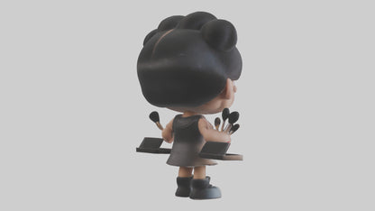 Cartoon Makeup Artist model 2 3D model