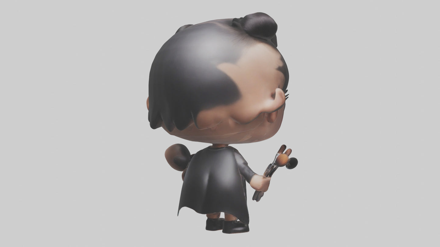 Cartoon Makeup Artist model 3D model