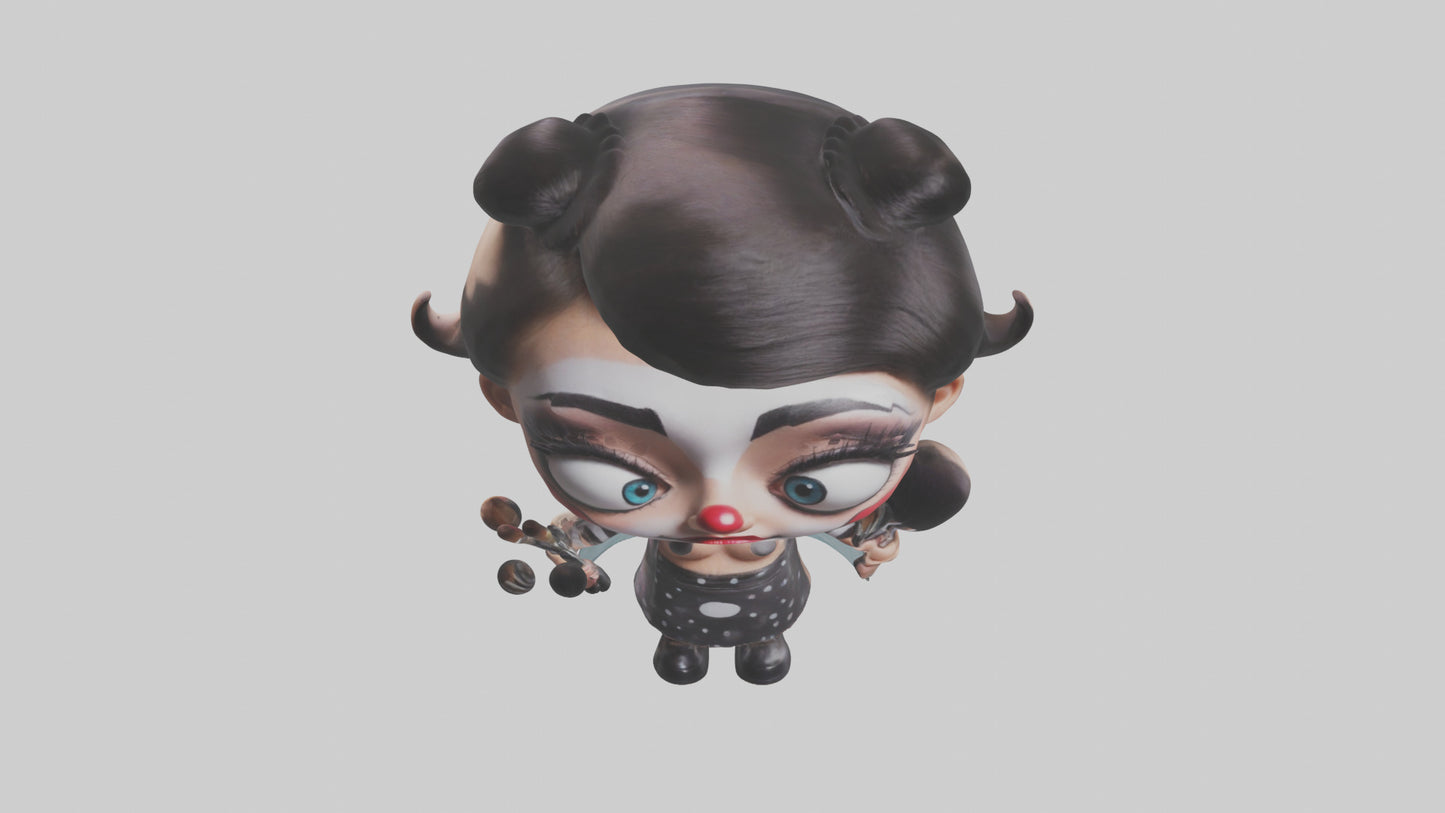 Cartoon Makeup Artist model 3D model