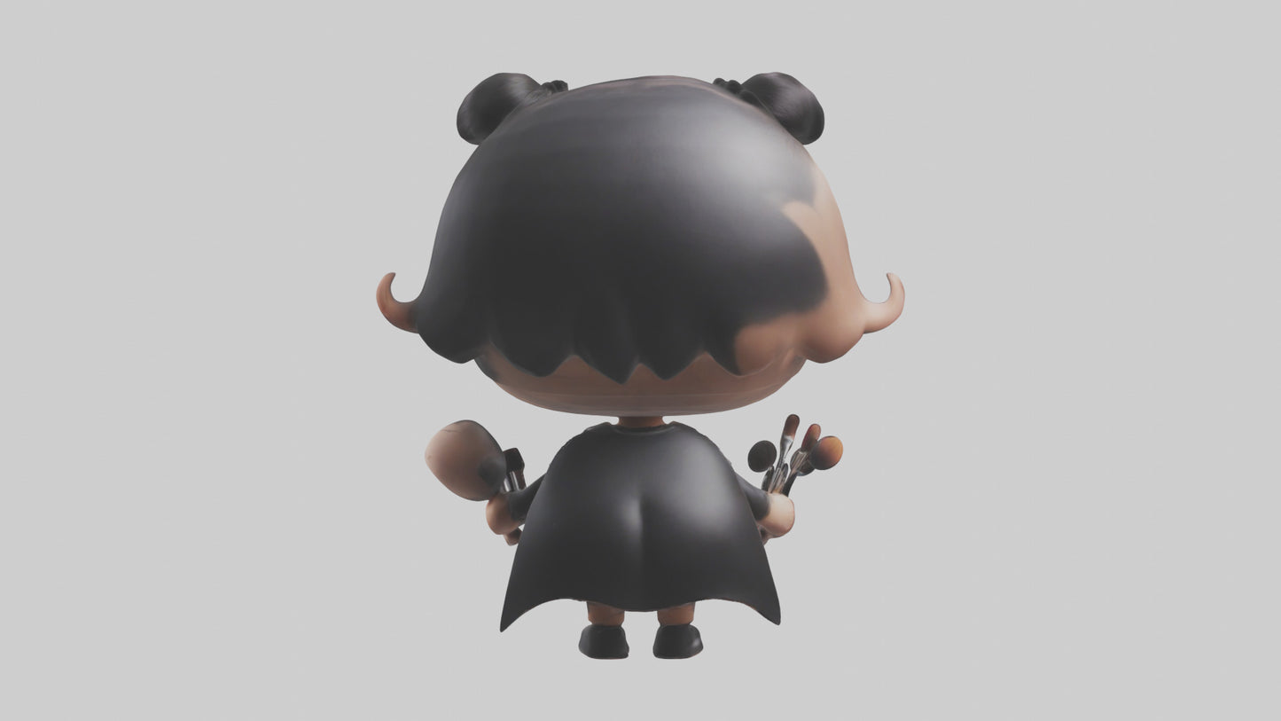 Cartoon Makeup Artist model 3D model