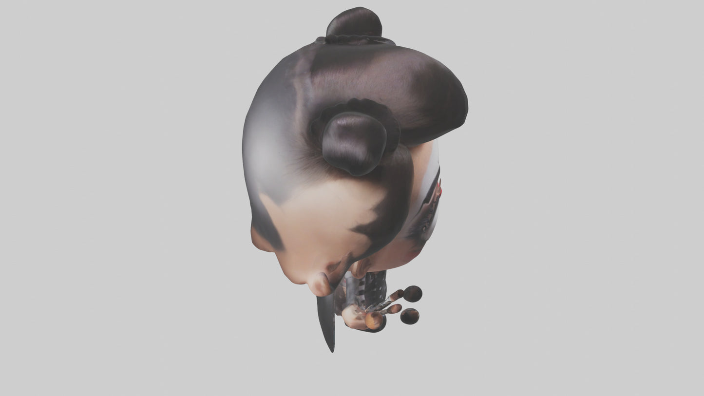 Cartoon Makeup Artist model 3D model