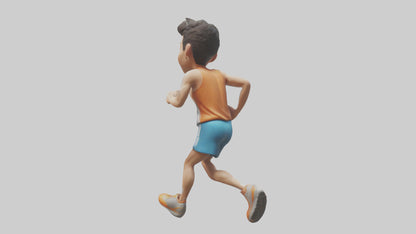 Cartoon Marathon Runner model 3D model