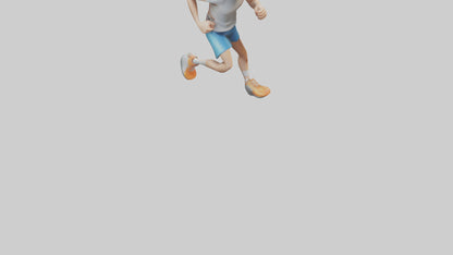 Cartoon Marathon Runner model 3D model