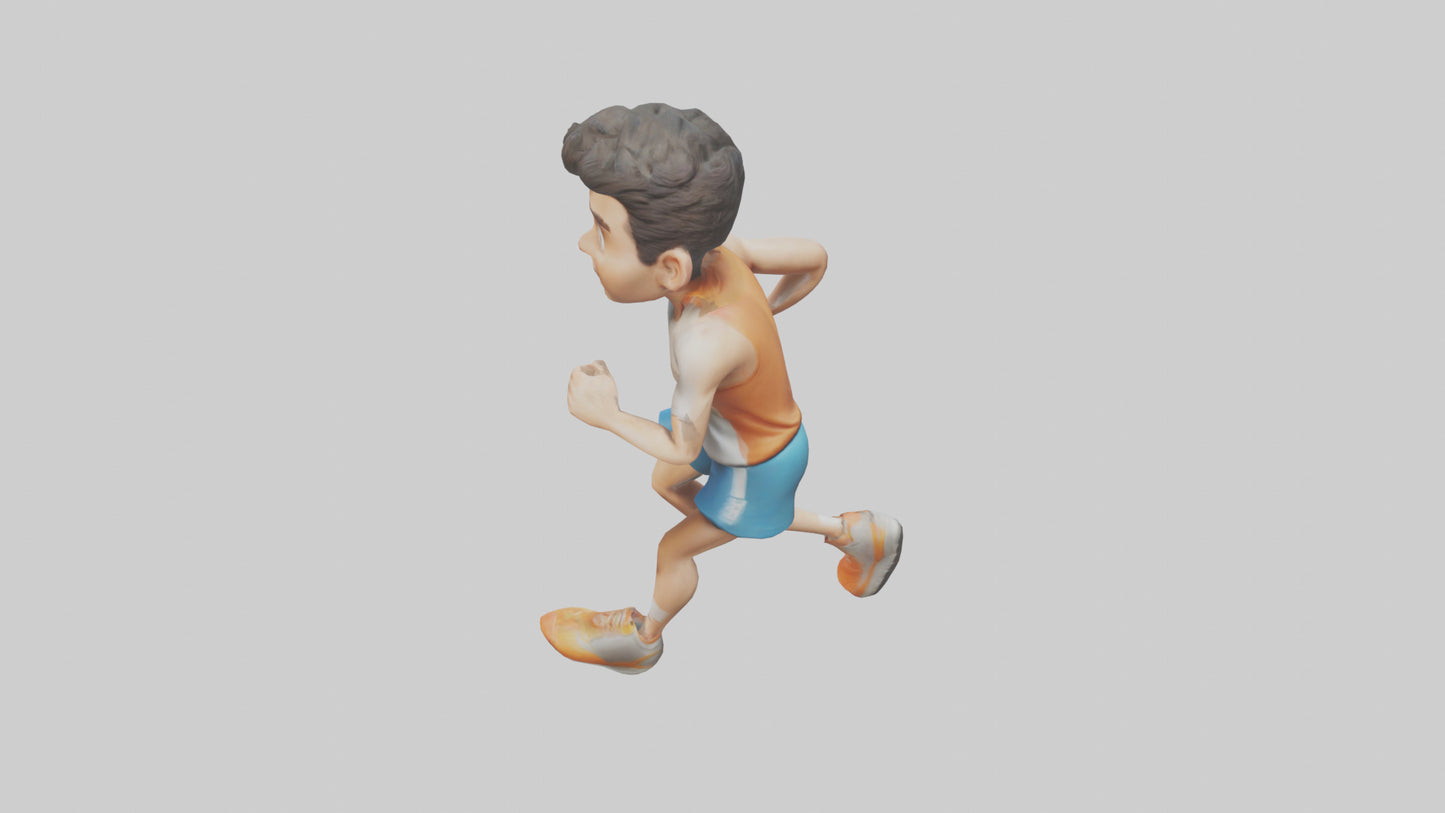 Cartoon Marathon Runner model 3D model