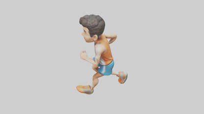 Cartoon Marathon Runner model 3D model