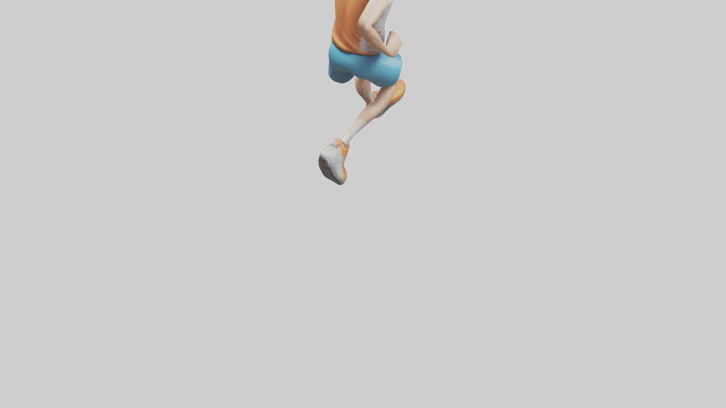 Cartoon Marathon Runner model 3D model