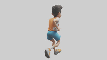 Cartoon Marathon Runner model 3D model