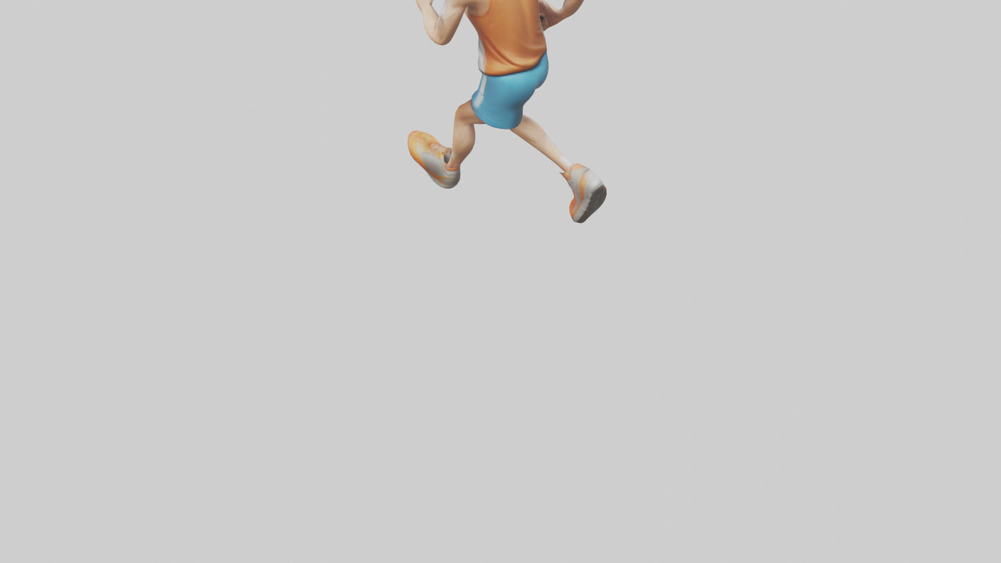 Cartoon Marathon Runner model 3D model