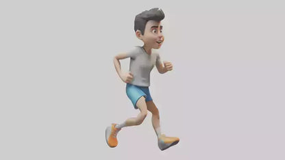 Cartoon Marathon Runner model 3D model
