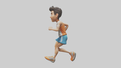 Cartoon Marathon Runner model 3D model