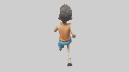 Cartoon Marathon Runner model 3D model
