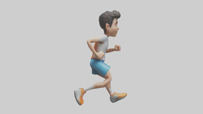 Cartoon Marathon Runner model 3D model