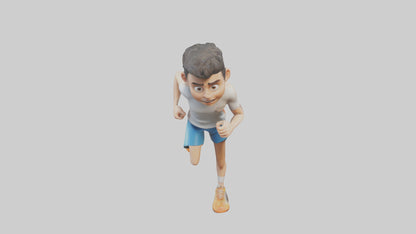 Cartoon Marathon Runner model 3D model