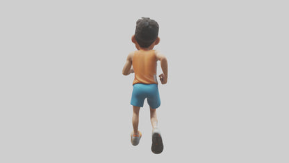 Cartoon Marathon Runner model 3D model