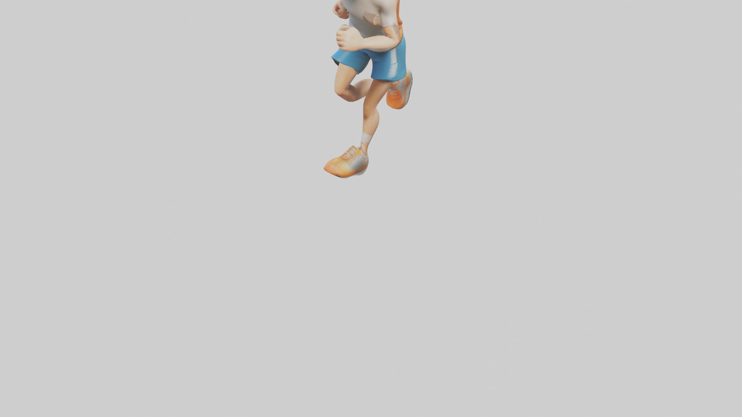 Cartoon Marathon Runner model 3D model